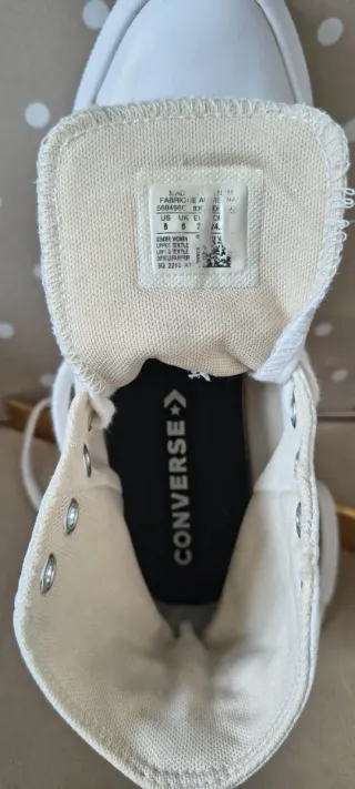 Converse de plataforma color beige talla 39