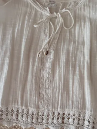 Blusa Pull&Bear Blanca Talla S