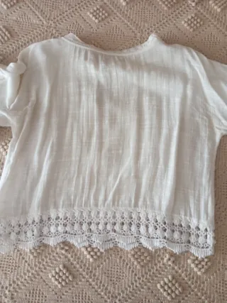 Blusa Pull&Bear Blanca Talla S