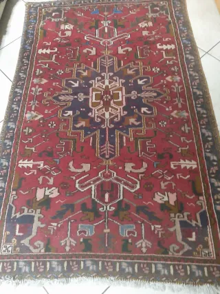 Tappeto Persiano Lana Rosso Blu