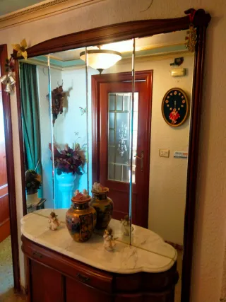 Mueble de recibidor de madera y mármol. OFERTA!!