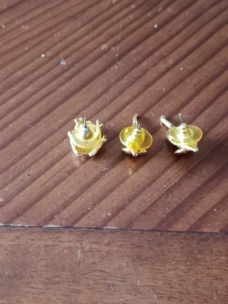 Lote 3 Pendientes Vintage Ratitas y Rana
