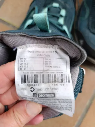 Botas de montaña impermeables mujer talla 40