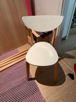 Silla Ikea blancas y madera