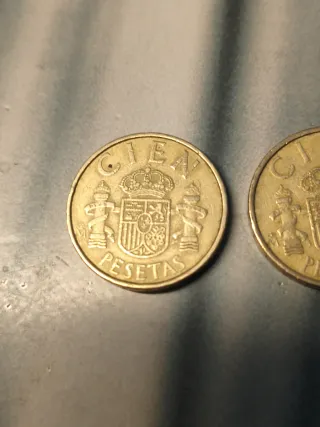 2 Monedas 100 Pesetas Rey Juan Carlos 1983