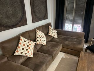 Sofá de 3 plazas marrón