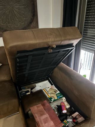Sofá de 3 plazas marrón