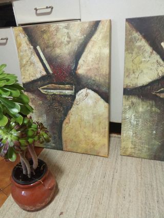 Cuadros modernos abstractos madera