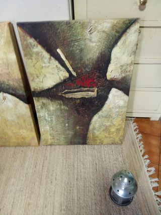 Cuadros modernos abstractos madera