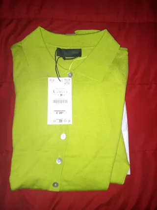 Polo manga larga verde