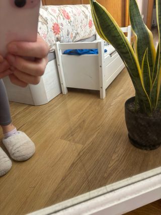 Espejo de pie de madera