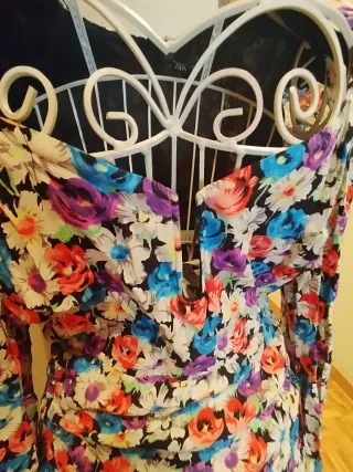 Vestido estampado floral Zara