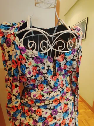 Vestido estampado floral Zara