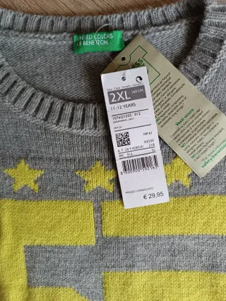 Jersey Benetton Gris Talla S