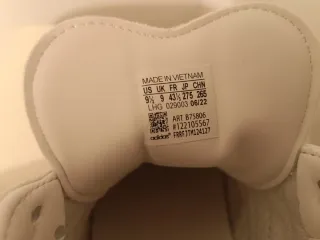 Zapatillas Adidas Samba Blancas y Negras, 43,1/3.