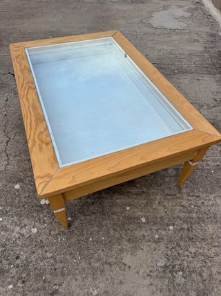 Mesa de centro madera y cristal