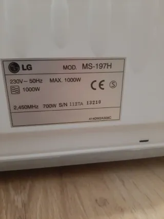 Microondas LG Intellowave Blanco