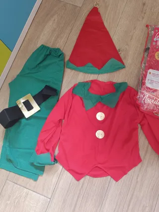 Disfraz Elfo Infantil Navidad Talla 3-5