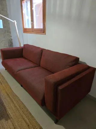Sofá IKEA 3 plazas tela rojo