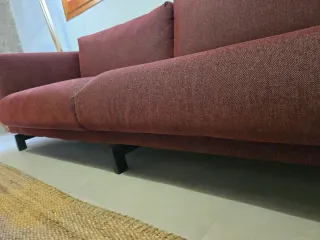 Sofá IKEA 3 plazas tela rojo