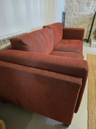 Sofá IKEA 3 plazas tela rojo