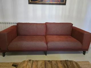 Sofá IKEA 3 plazas tela rojo