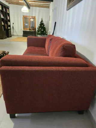 Sofá IKEA 3 plazas tela rojo