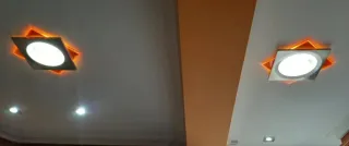 Foco empotrable plateado