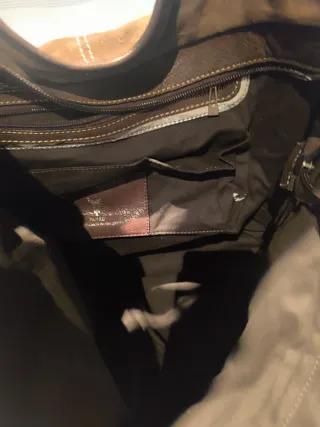 Bolso de piel marrón