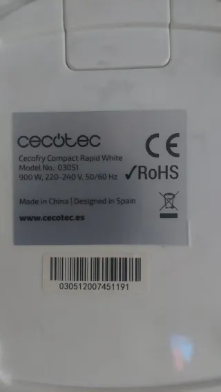 Cecotec Airfry Blanca