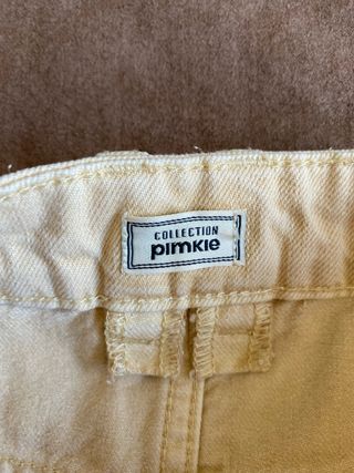 Falda vaquera Pimkie abotonada amarilla T.36