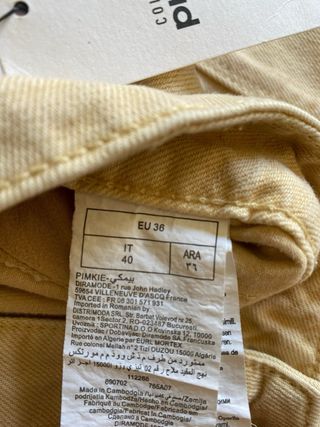 Falda vaquera Pimkie abotonada amarilla T.36