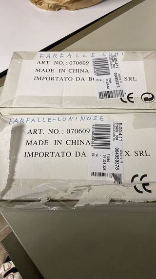 Farfalle luminose decorative