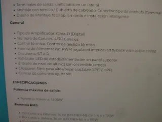 Amplificador Alpine X-A70F 4 Canales