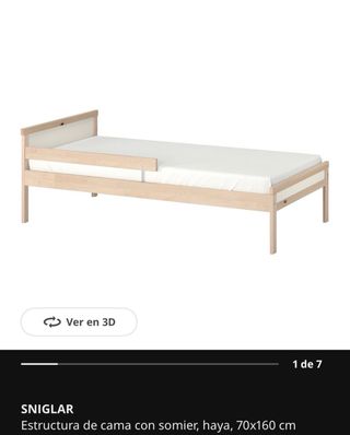 2 Camas Infantiles IKEA SNIGLAR 70x160cm