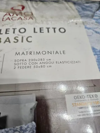 Completo letto matrimoniale AMO LA CASA