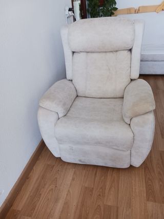 Poltrona relax elettrica beige