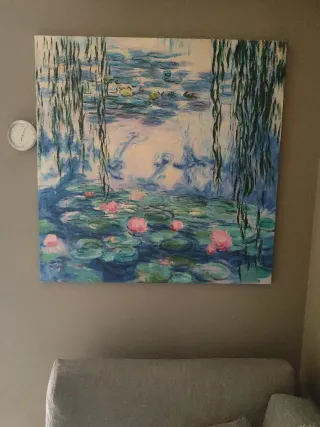 Quadro con girasoli e bambini, Olio su tela