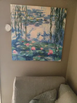 Quadro con girasoli e bambini, Olio su tela