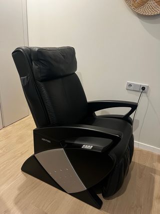 Sillón de Masaje Keyton Negro y Plateado