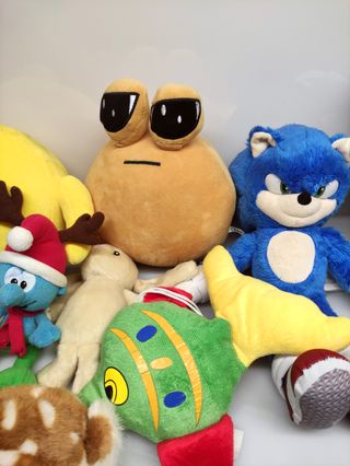 Lotto 12 Peluche Sonic Varie Dimensioni Giocattoli