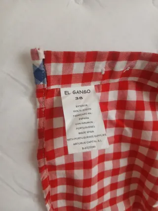 Camisa Chico El Ganso cuadros roja y azul T38