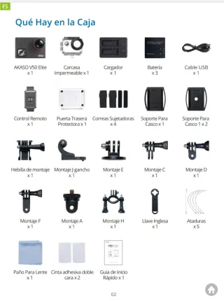 Cámara de Acción Akaso V50 Elite 4K 60FPS