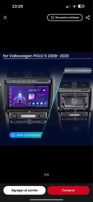 Radio Coche Pantalla para polo 5 2008-2017