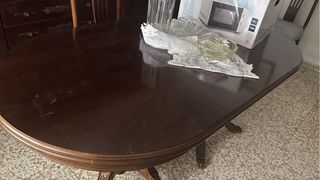 Juego de 6 sillas de comedor madera con funda