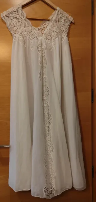 Camisón y salto de cama antiguo encaje