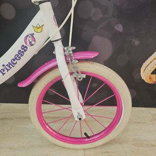 Bicicleta Nino Princess rosa y blanca