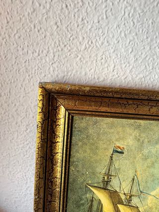 Cuadro Vintage Barcos y Mar