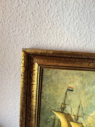 Cuadro Vintage Barcos y Mar