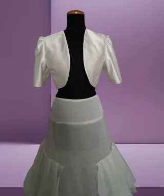 Giacchino in raso bianco